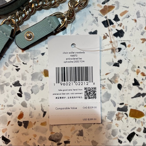 Kate Spade Darcy Embroidered Leather Chain Wallet - Picture 5 of 5